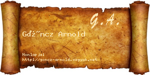 Göncz Arnold névjegykártya