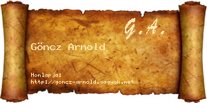 Göncz Arnold névjegykártya